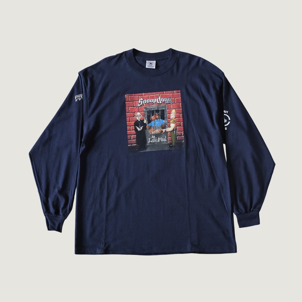 Snoop Dogg Tha Last Meal Long Sleeve Shirt Mens Navy Tee XL Vintage Style